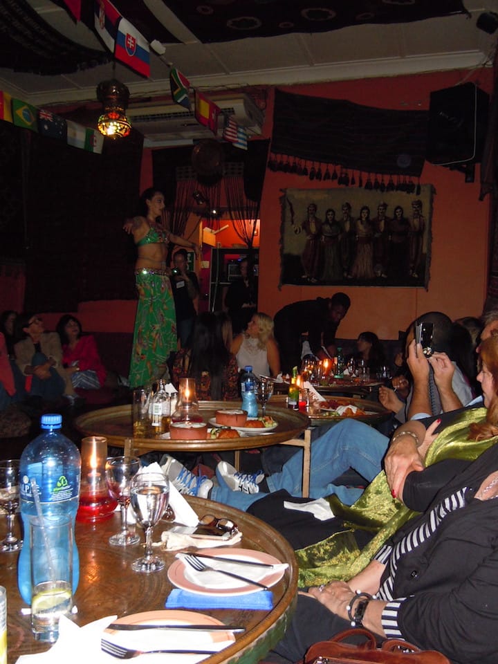 Beverli on Tabla with audience