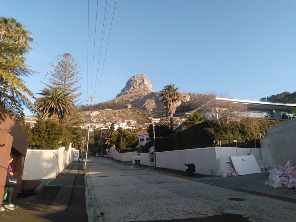 Fresnaye looking up towards Lion's Head