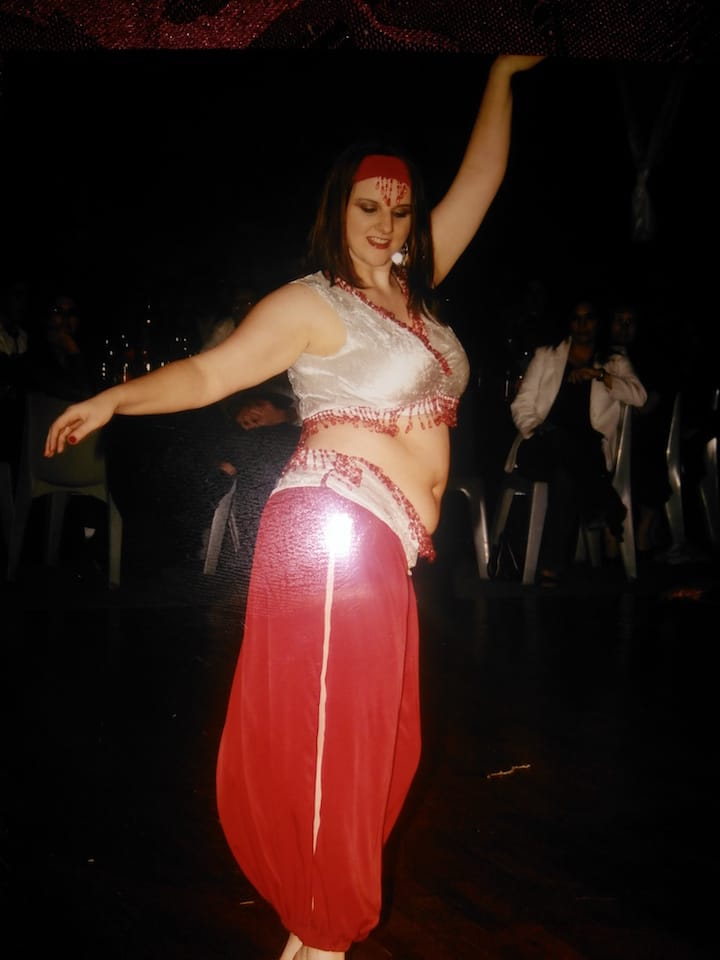 Jessica in Red and silver costume